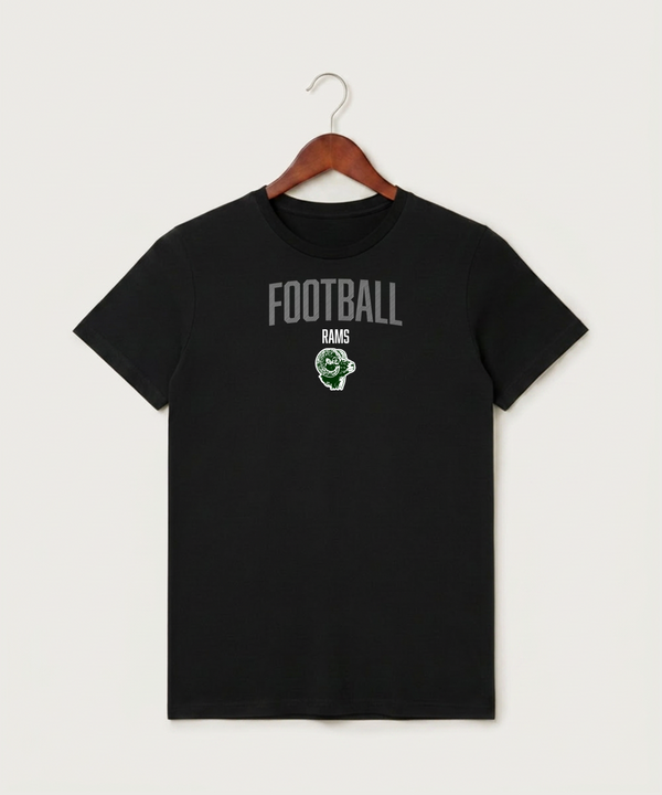 Roseau High School Football (Boys) - Black T-Shirt - Full Front