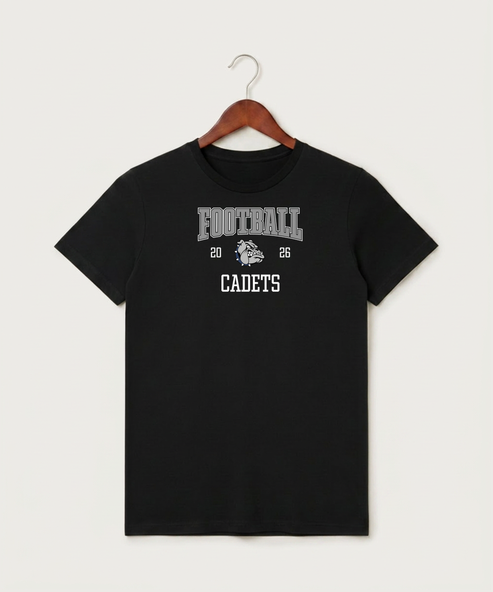 Sargent County High School Football (Boys) - Black T-Shirt - Full Front