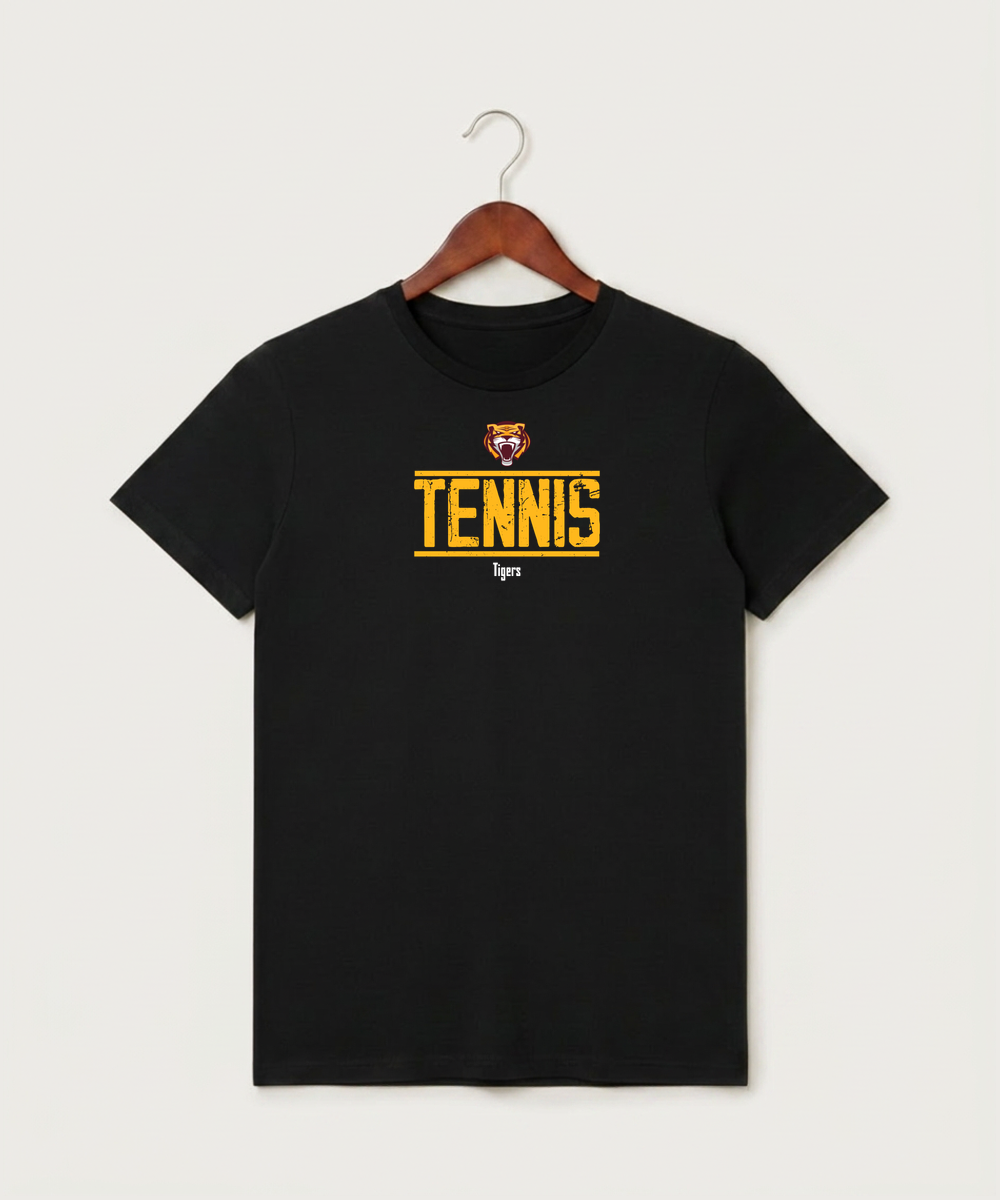 Stewartville High School Tennis (Coed) - Black T-Shirt - Full Front