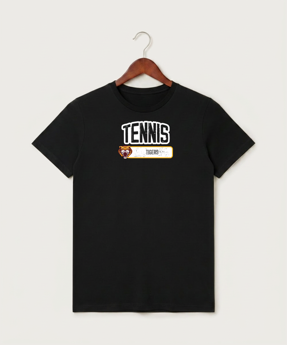 Stewartville High School Tennis (Coed) - Black T-Shirt - Full Front