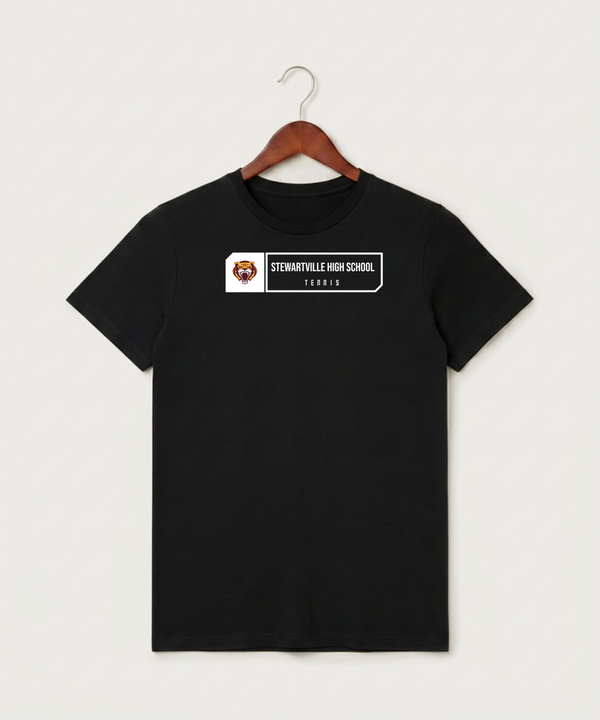 Stewartville High School Tennis (Coed) - Black T-Shirt - Full Front