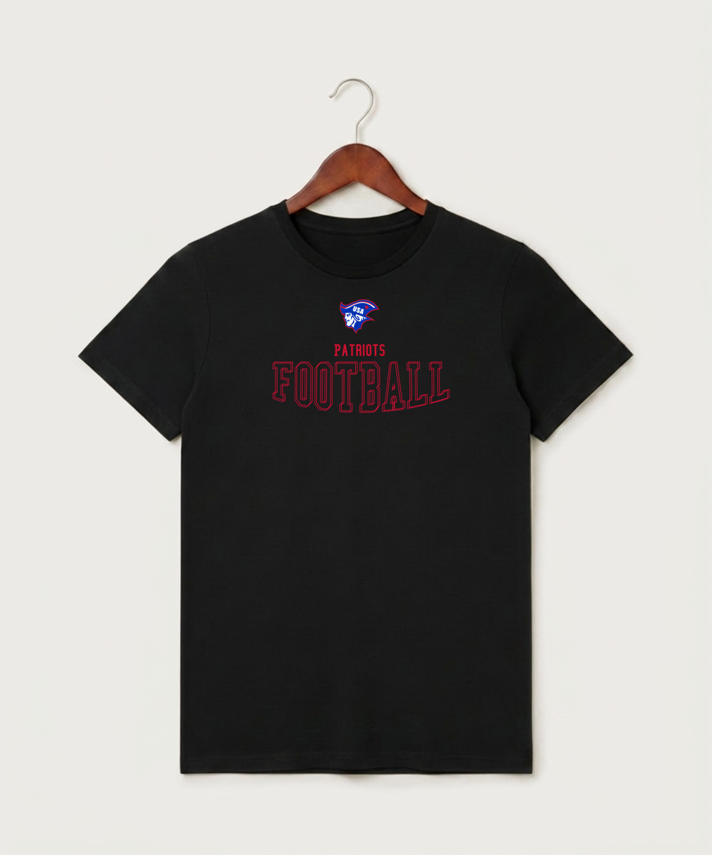 Upsala High School Football (Boys) - Black T-Shirt - Full Front