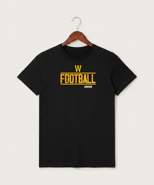Warroad High School Football (Boys) - Black T-Shirt - Full Front
