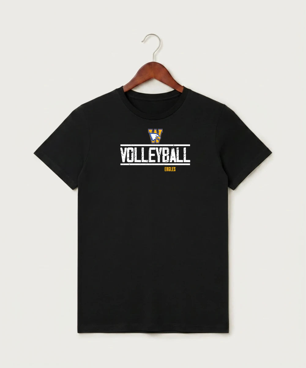 Windom Area High School Volleyball (Girls) - Black T-Shirt - Full Front