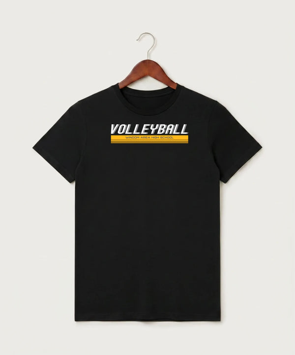 Windom Area High School Volleyball (Girls) - Black T-Shirt - Full Front