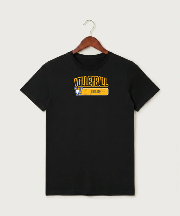 Windom Area High School Volleyball (Girls) - Black T-Shirt - Full Front