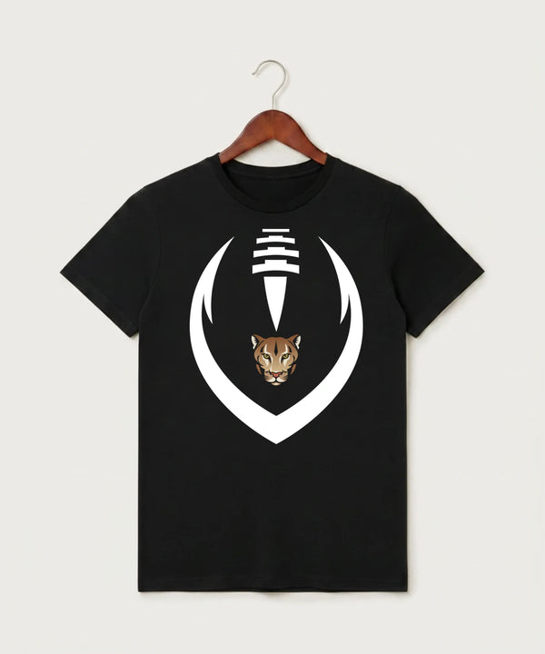 Ada Borup High School Football (Boys) - Black T-Shirt - Full Front