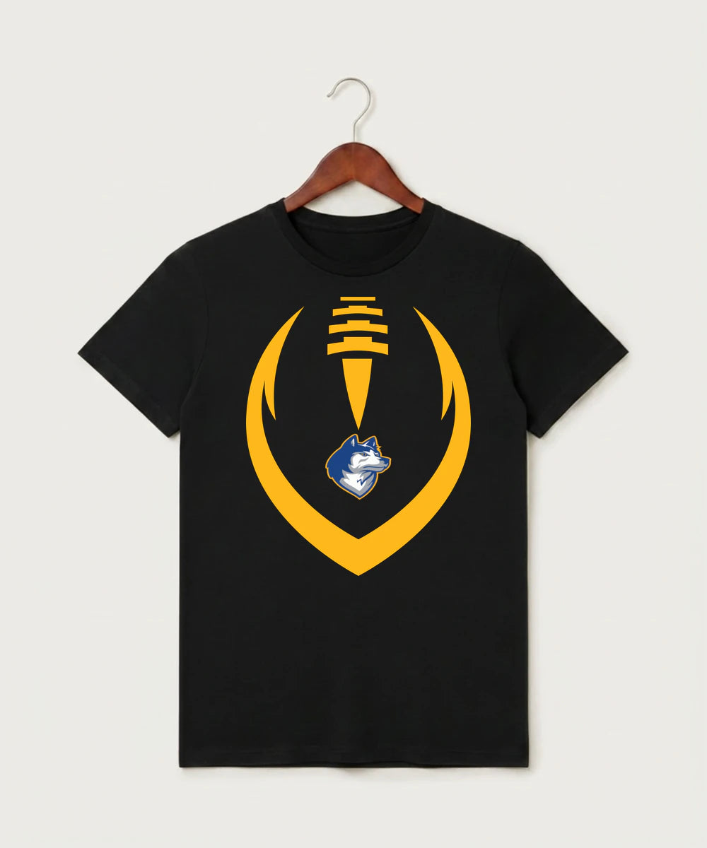 Bigfork Senior High School Football (Boys) - Black T-Shirt - Full Front