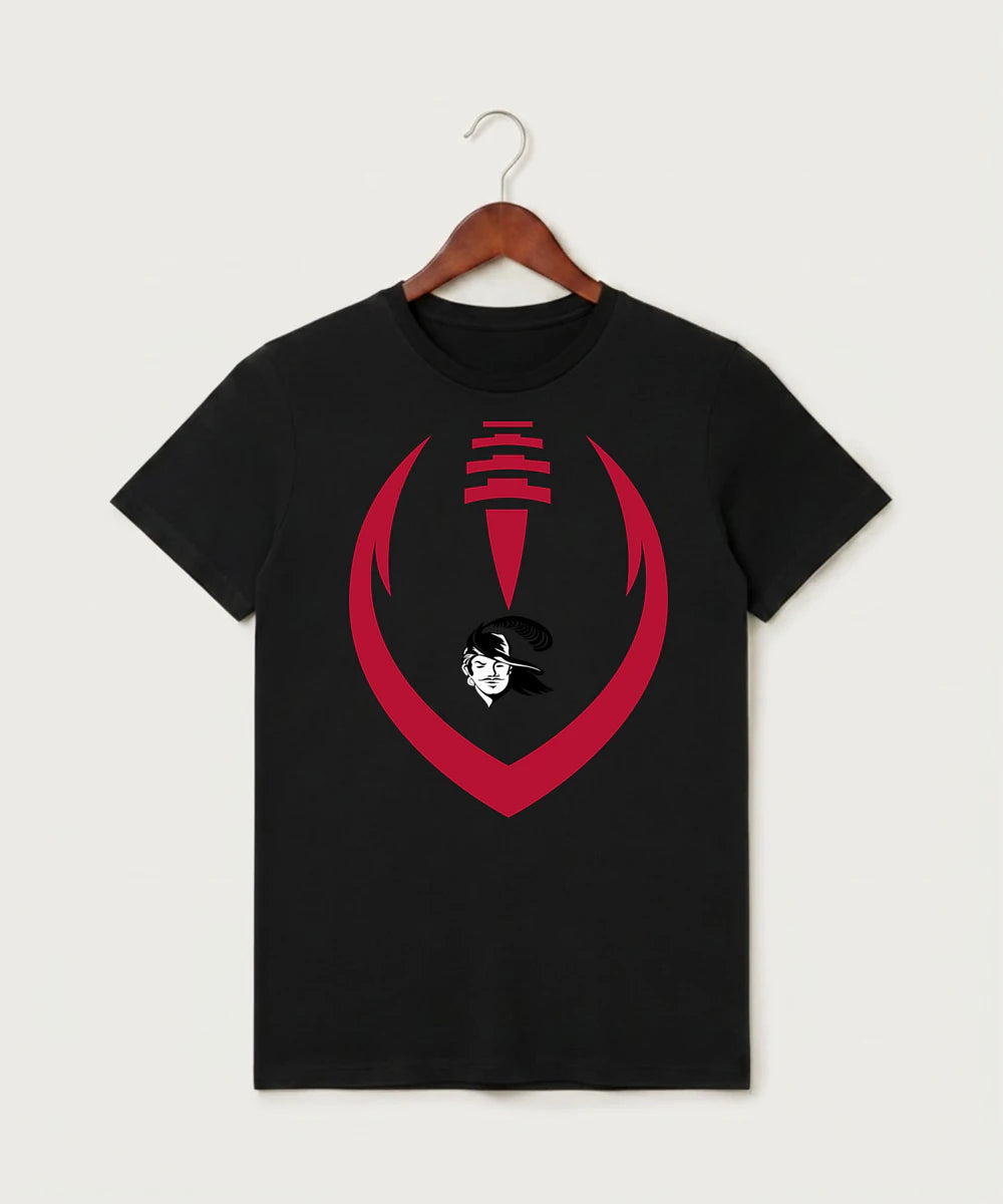 Border West Football (Boys) - Black T-Shirt - Full Front