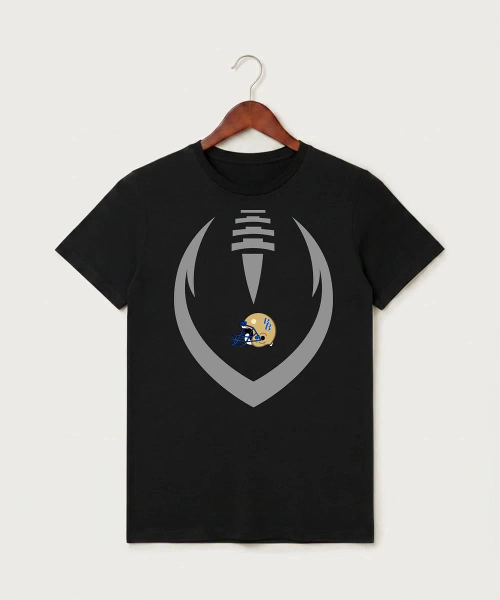 Braham Area High School Football (Boys) - Black T-Shirt - Full Front