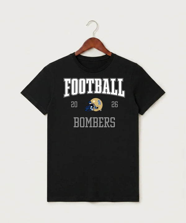 Braham Area High School Football (Boys) - Black T-Shirt - Full Front