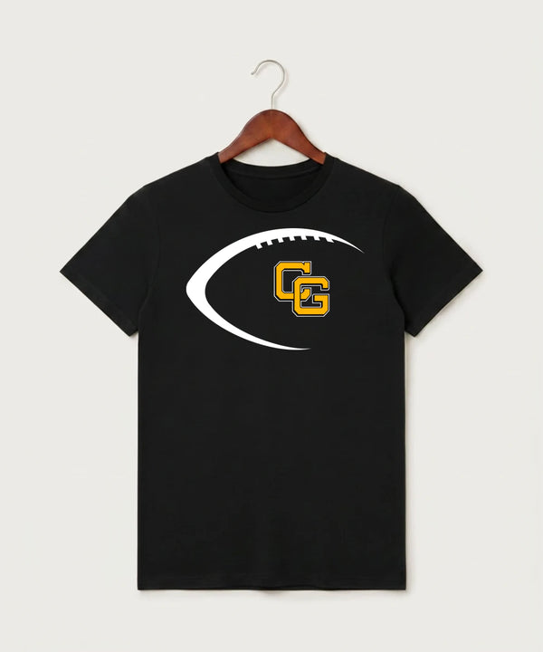 Clearbrook Gonvick High School Football (Boys) - Black T-Shirt - Full Front