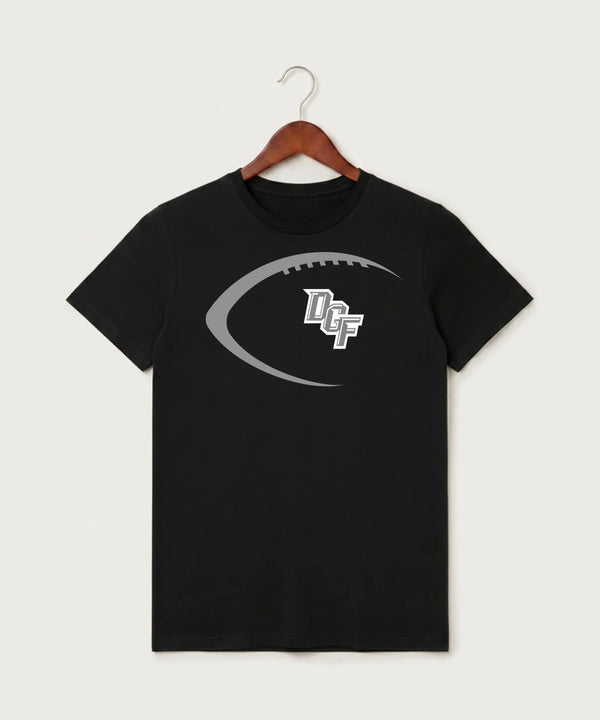 DGF High School Football (Boys) - Black T-Shirt - Full Front