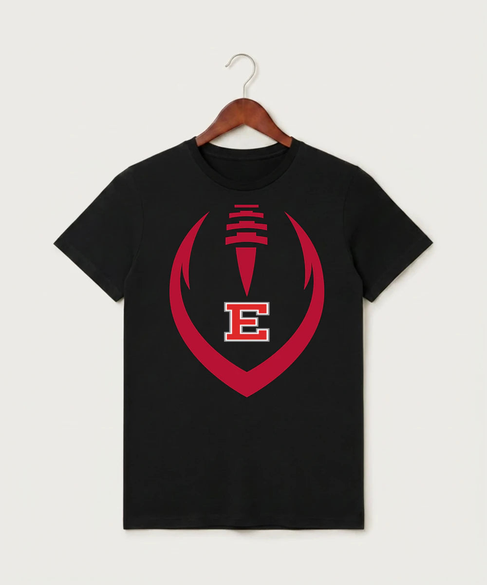 Duluth East High School Football (Boys) - Black T-Shirt - Full Front