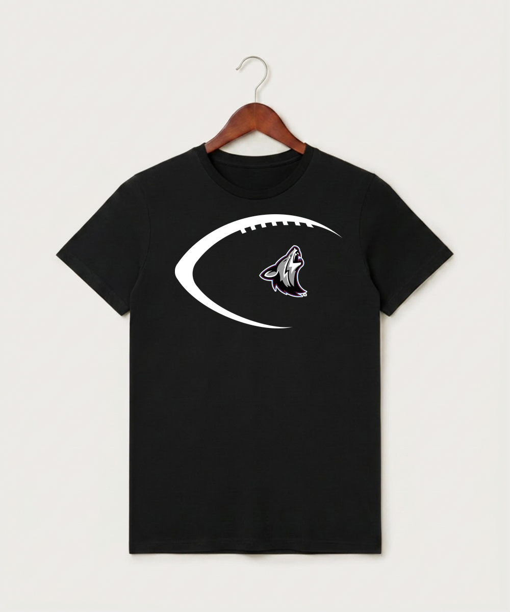 Heron Lake-Okabena High School Football (Boys) - Black T-Shirt - Full Front