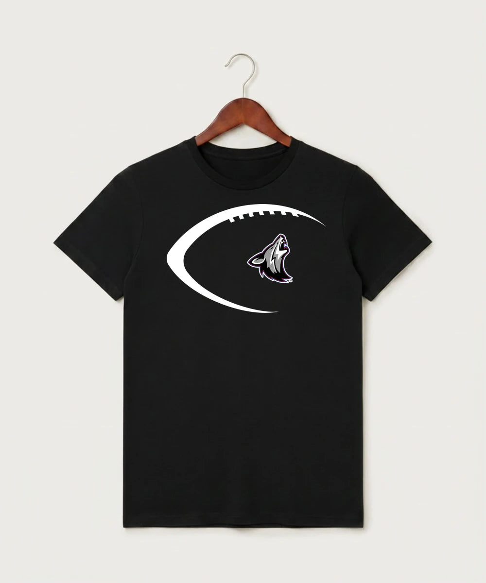 Heron Lake-Okabena High School Football (Boys) - Black T-Shirt - Full Front