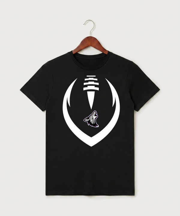 Heron Lake-Okabena High School Football (Boys) - Black T-Shirt - Full Front