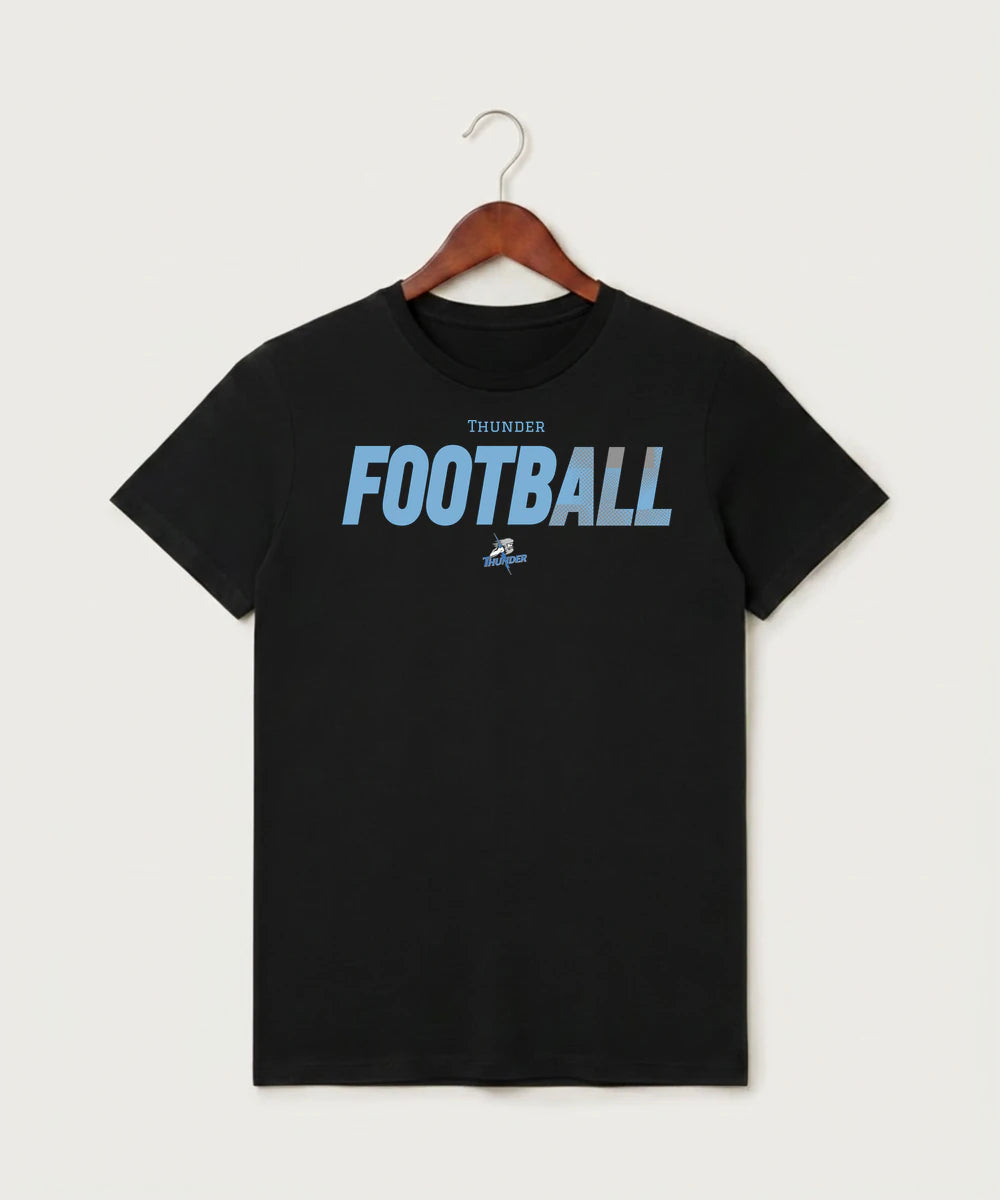 Long Prairie Grey Eagle High School Football (Boys) - Black T-Shirt - Full Front