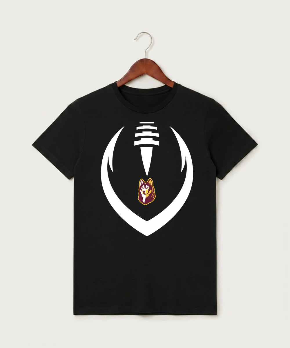 Pillager High School Football (Boys) - Black T-Shirt - Full Front