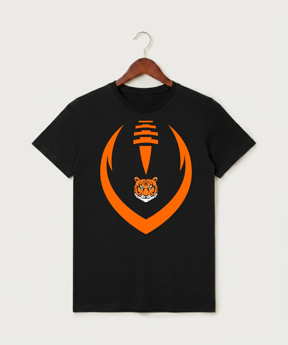 Princeton High School Football (Boys) - Black T-Shirt - Full Front