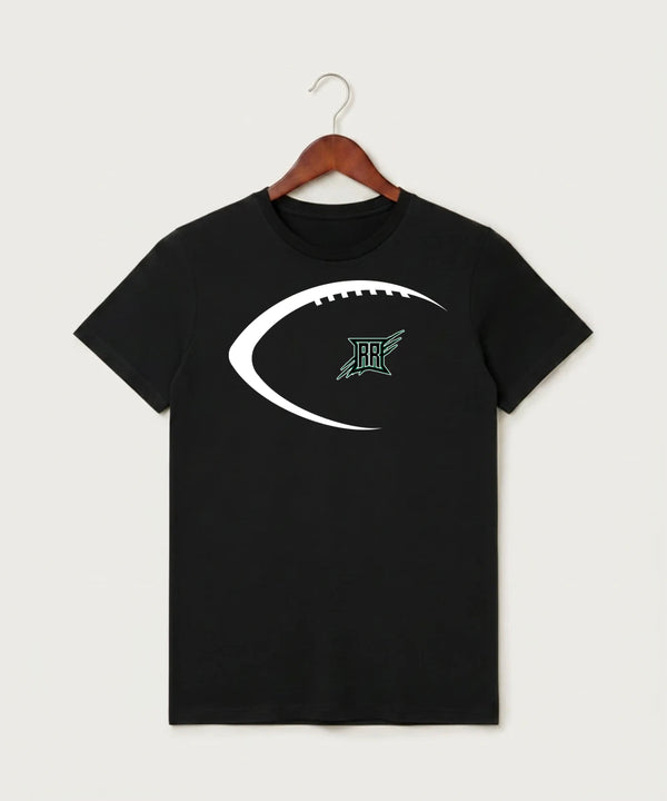 Rock Ridge High School Football (Boys) - Black T-Shirt - Full Front