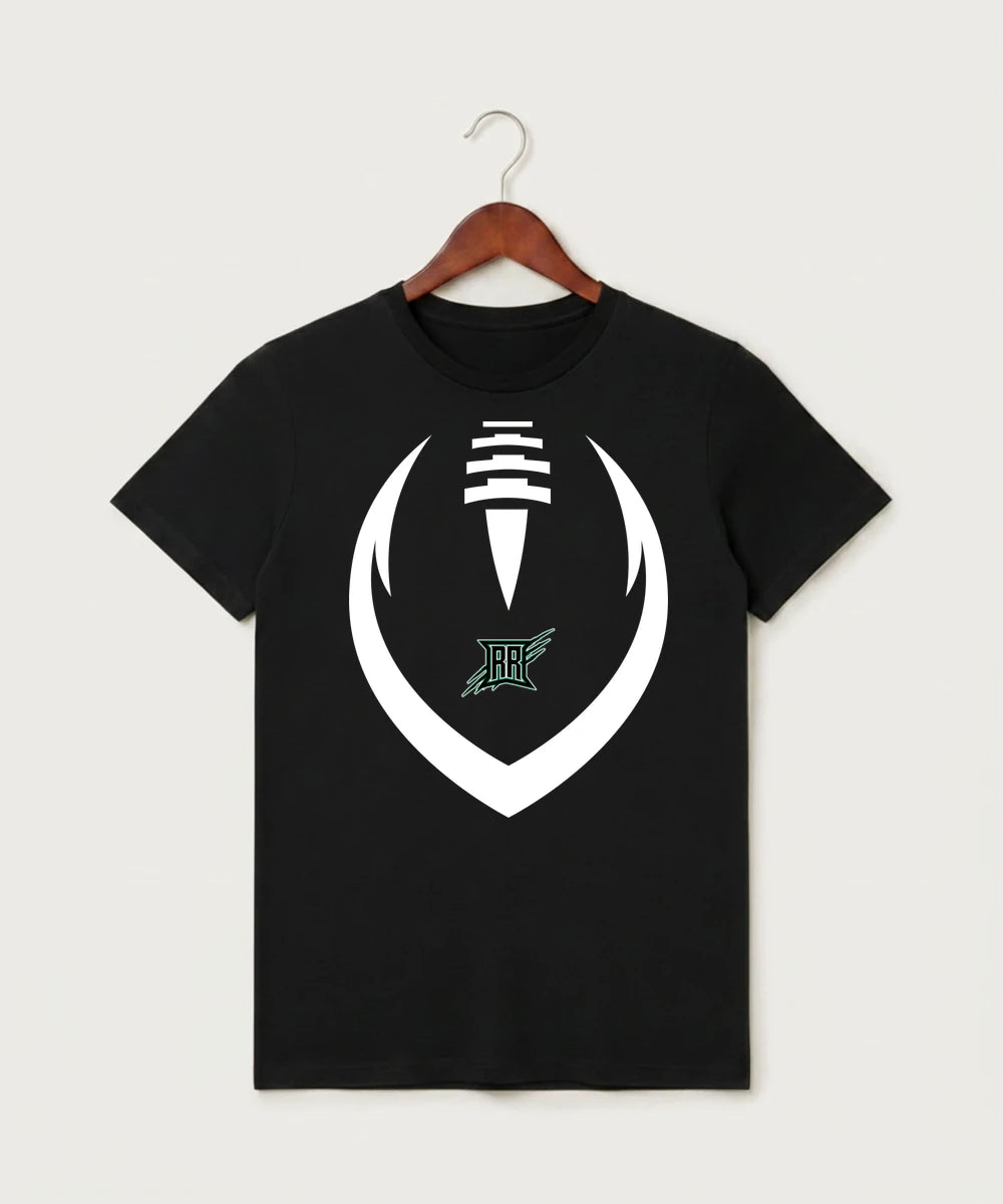 Rock Ridge High School Football (Boys) - Black T-Shirt - Full Front
