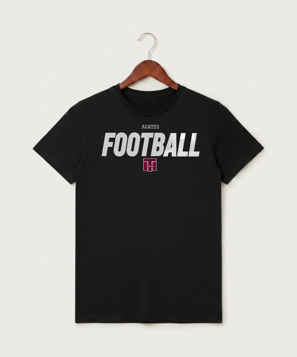 Two Harbors High School Football (Boys) - Black T-Shirt - Full Front