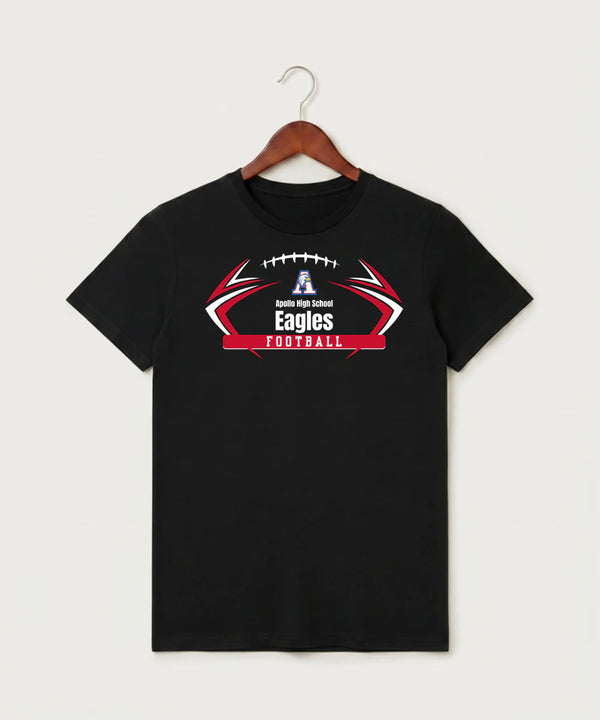 Apollo High School Football (Boys) - Black T-Shirt - Full Front