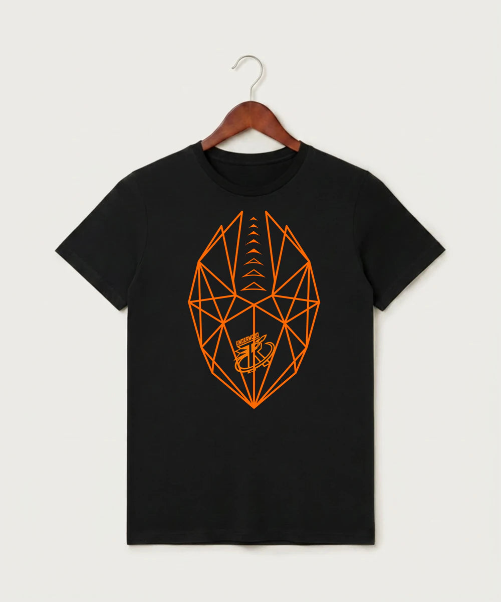 Underwood High School Football (Boys) - Black T-Shirt - Full Front