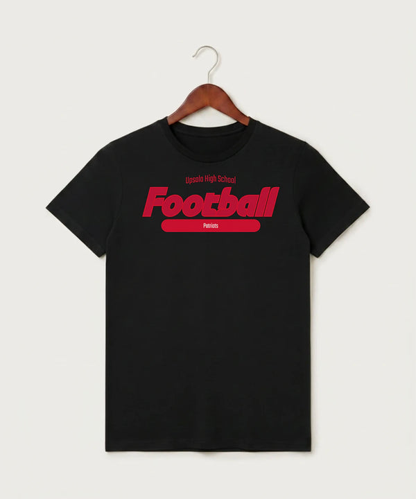 Upsala High School Football (Boys) - Black T-Shirt - Full Front