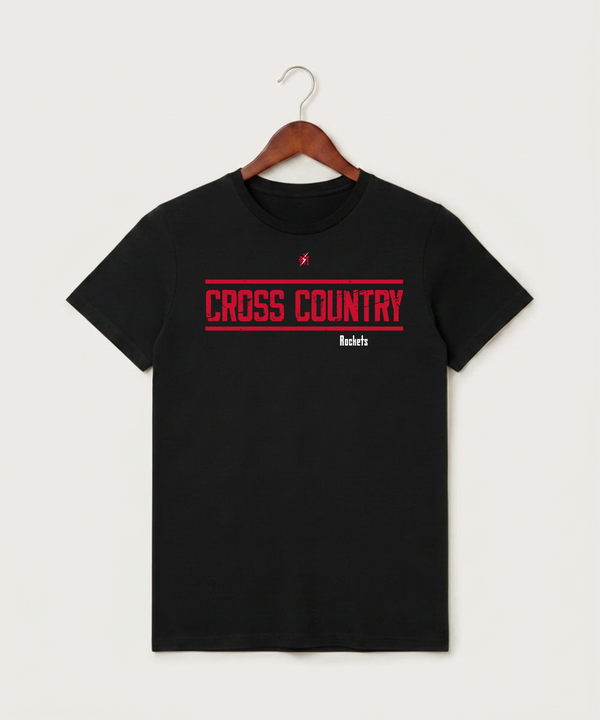 John Marshall High School Cross Country (Coed) - Black T-Shirt - Full Front