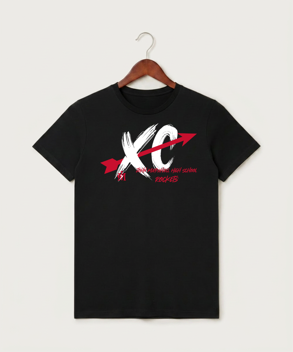 John Marshall High School Cross Country (Coed) - Black T-Shirt - Full Front