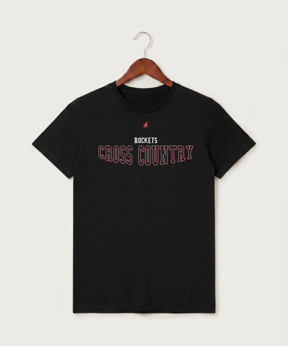 John Marshall High School Cross Country (Coed) - Black T-Shirt - Full Front