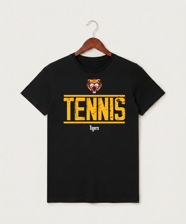 Stewartville High School Tennis (Coed) - Black T-Shirt - Full Front