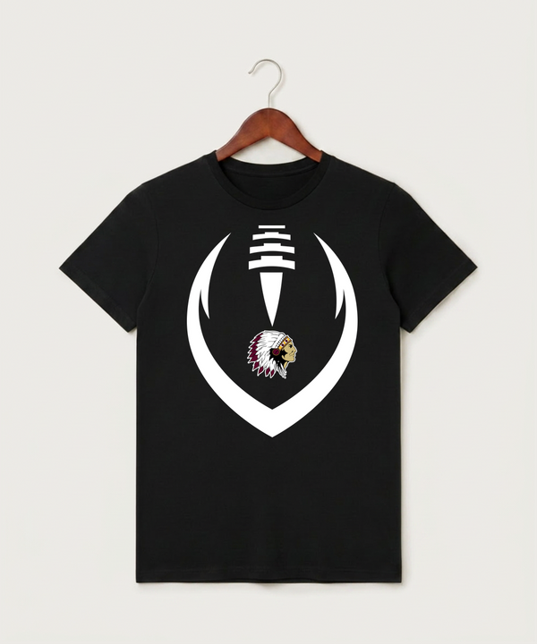Stockton High School Football - Black T-Shirt - Full Front