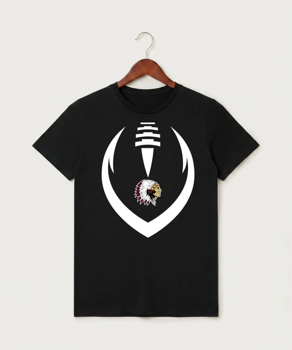 Stockton High School Football - Black T-Shirt - Full Front