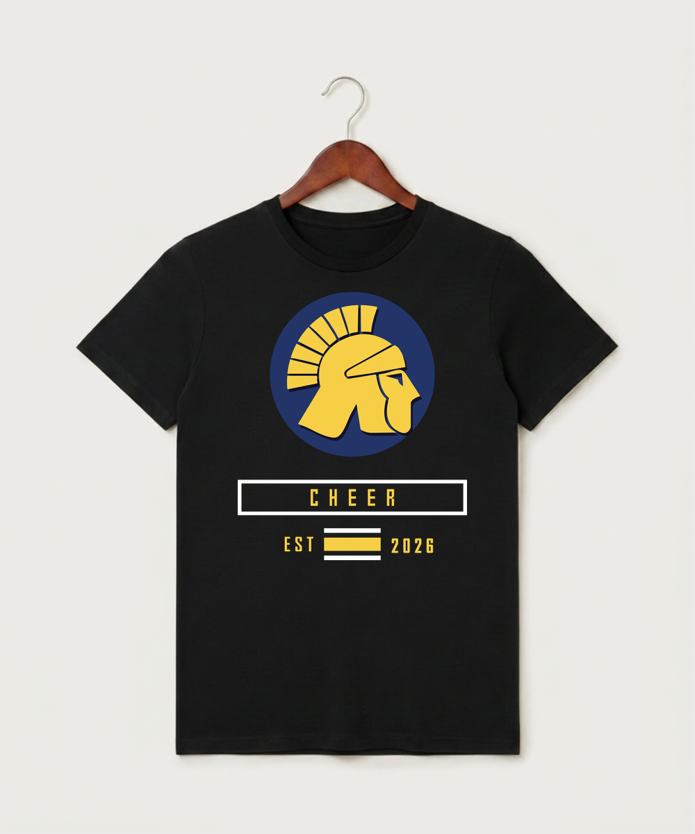 Wausau West High School Cheer - Black T-Shirt - Full Front