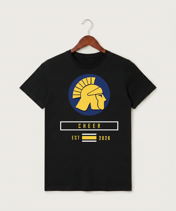 Wausau West High School Cheer - Black T-Shirt - Full Front
