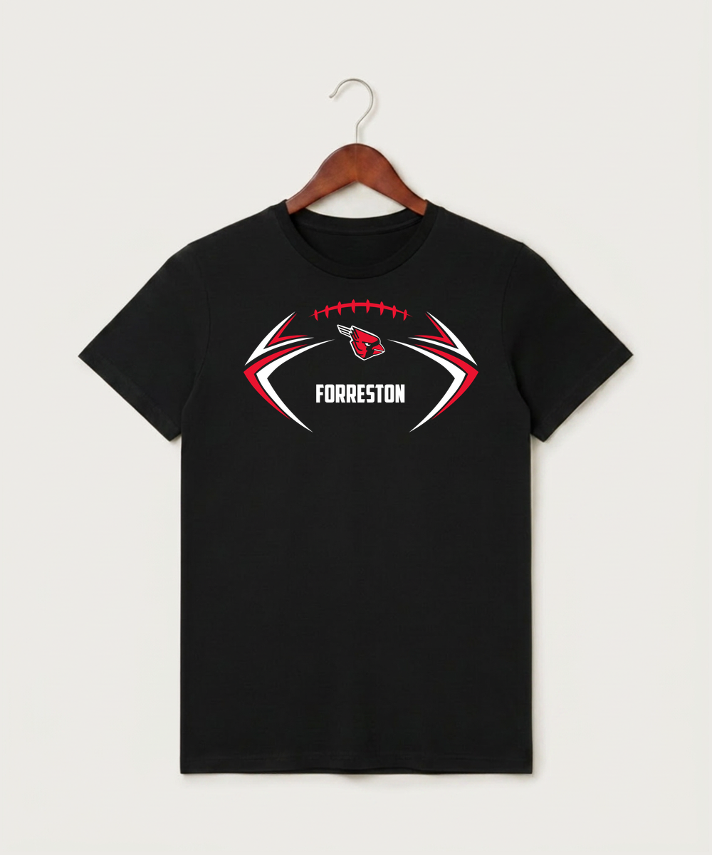 Forreston Football - Black T-Shirt - Full Front
