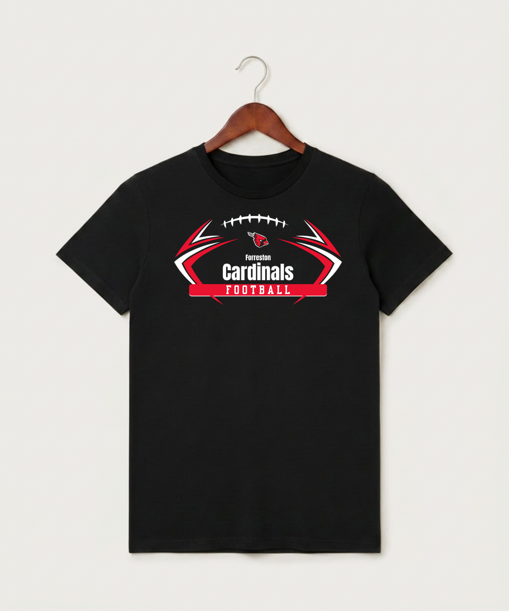 Forreston Football - Black T-Shirt - Full Front