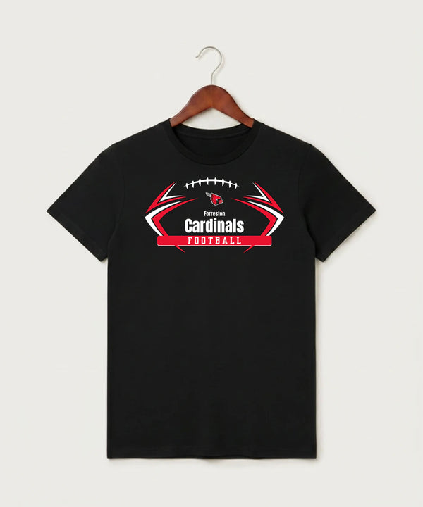 Forreston Football - Black T-Shirt - Full Front