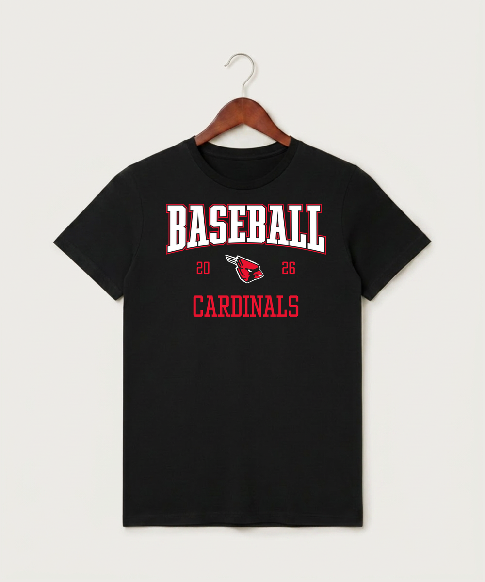 Forreston Baseball - Black T-Shirt - Full Front