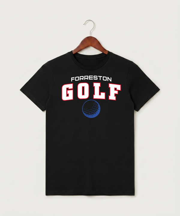 Forreston Golf - Black T-Shirt - Full Front