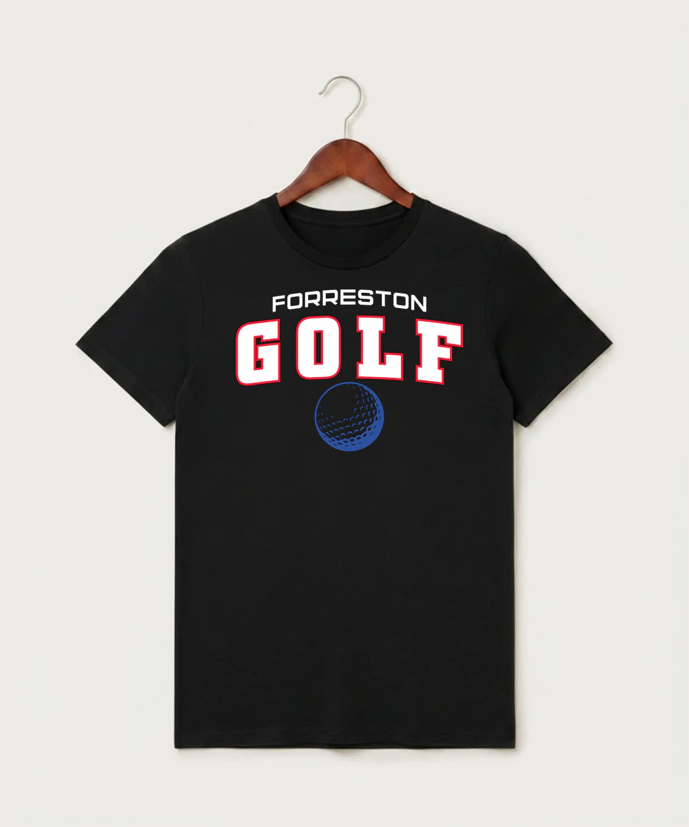 Forreston Golf - Black T-Shirt - Full Front