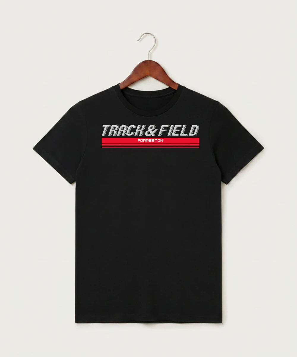 Forreston Track and Field - Black T-Shirt - Full Front