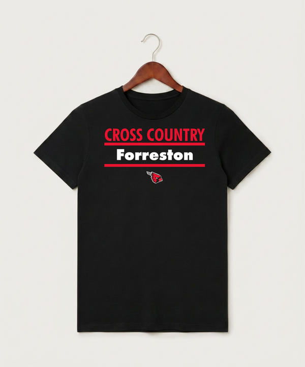 Forreston Cross Country - Black T-Shirt - Full Front