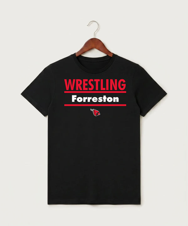 Forreston Wrestling - Black T-Shirt - Full Front