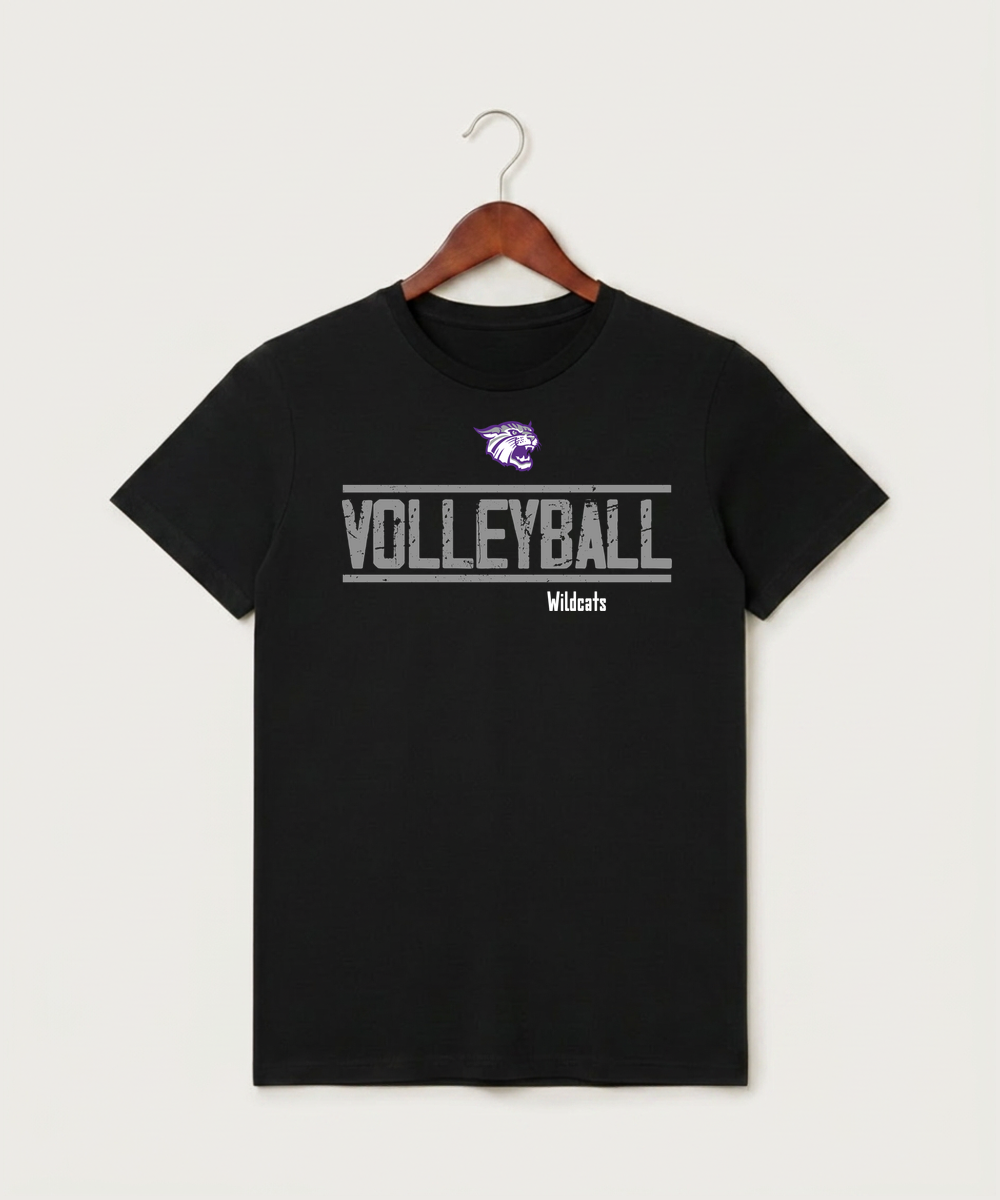 Goodhue High School Volleyball (Girls) - Black T-Shirt - Full Front