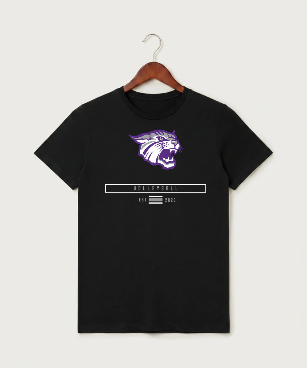 Goodhue High School Volleyball (Girls) - Black T-Shirt - Full Front