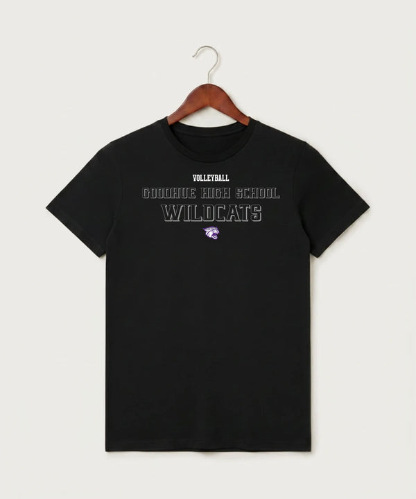 Goodhue High School Volleyball (Girls) - Black T-Shirt - Full Front